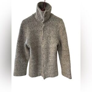 Dolce & Gabbana Cream and Gray Turtleneck Sweater